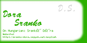 dora sranko business card